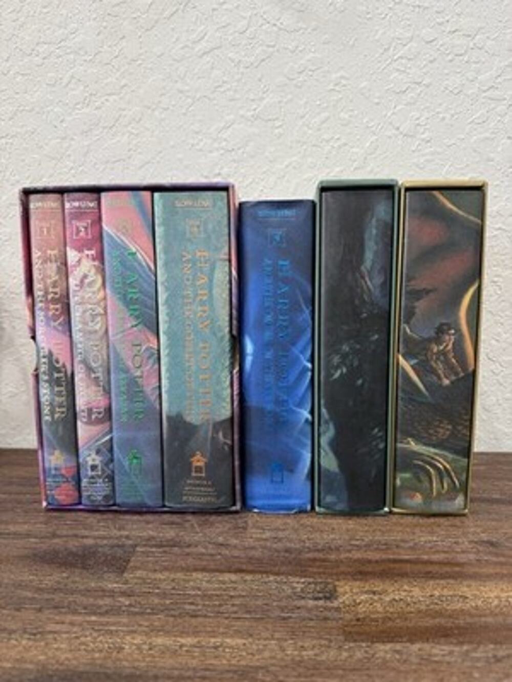 Harry Potter Complete Hardcover Book Set 1-7 J.K. Rowling Scholastic Slipcases